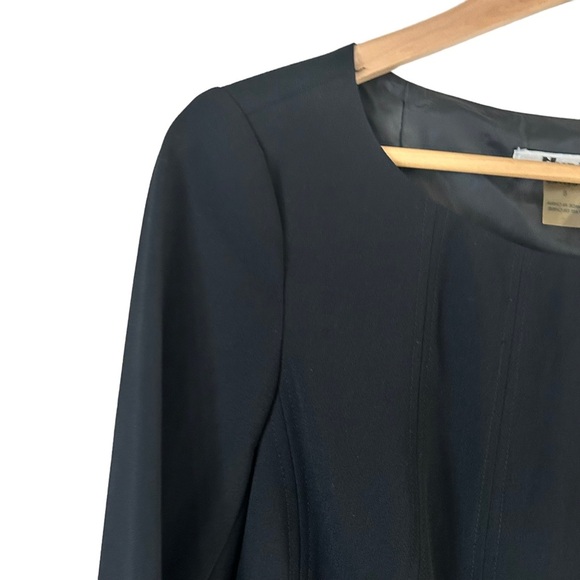 Vintage Nygard Collection Black 3/4 Sleeve Petite Women's Sheath Dress Size 8 - Picture 5 of 14